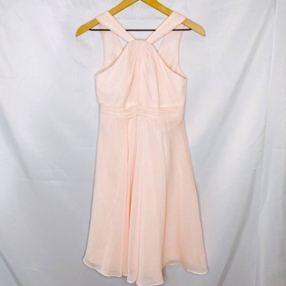 Davids Bridal Bridesmaid Blush Pink Dress  Sz 2